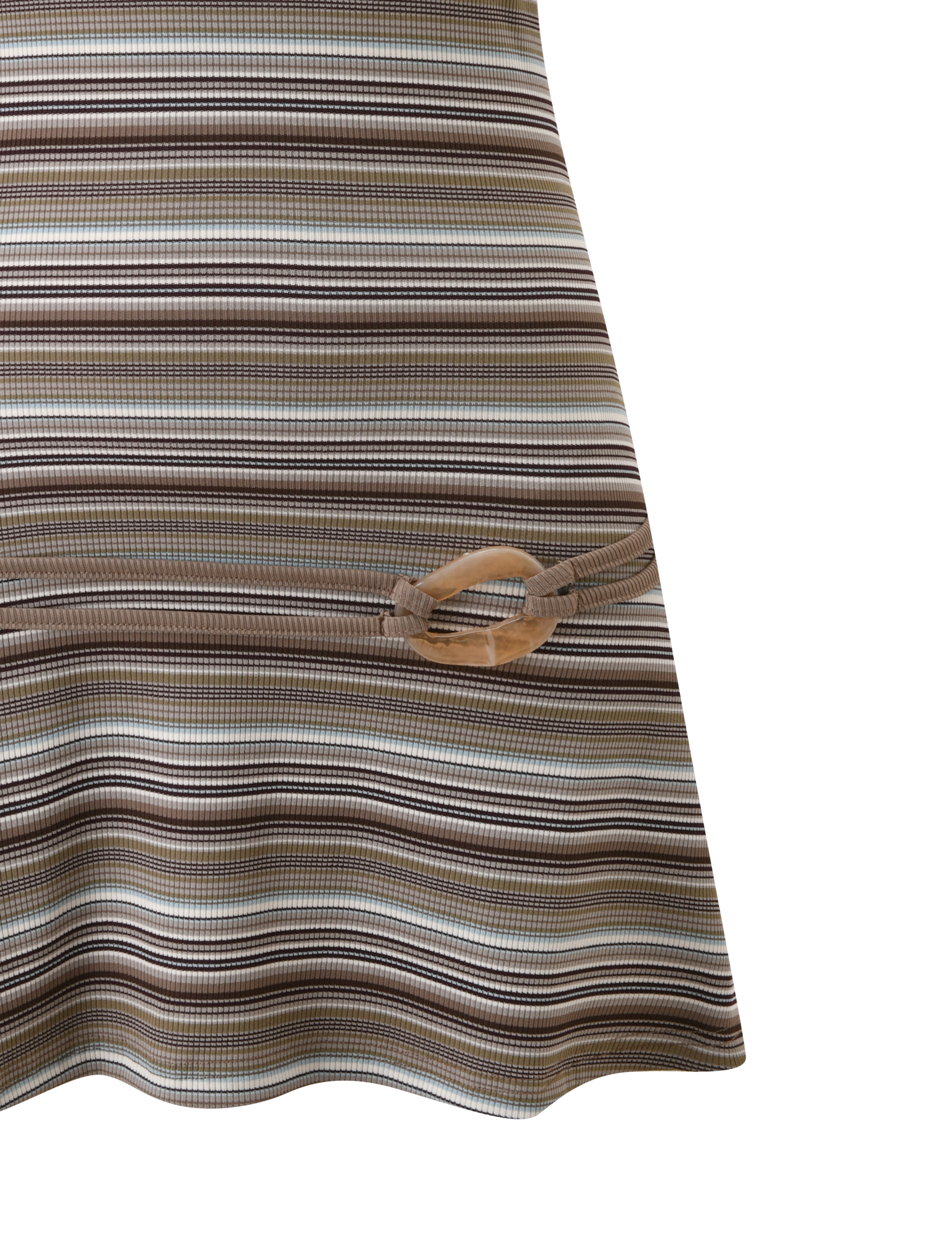 CELESTE MINI DRESS - BROWN MULTISTRIPE - Image 9