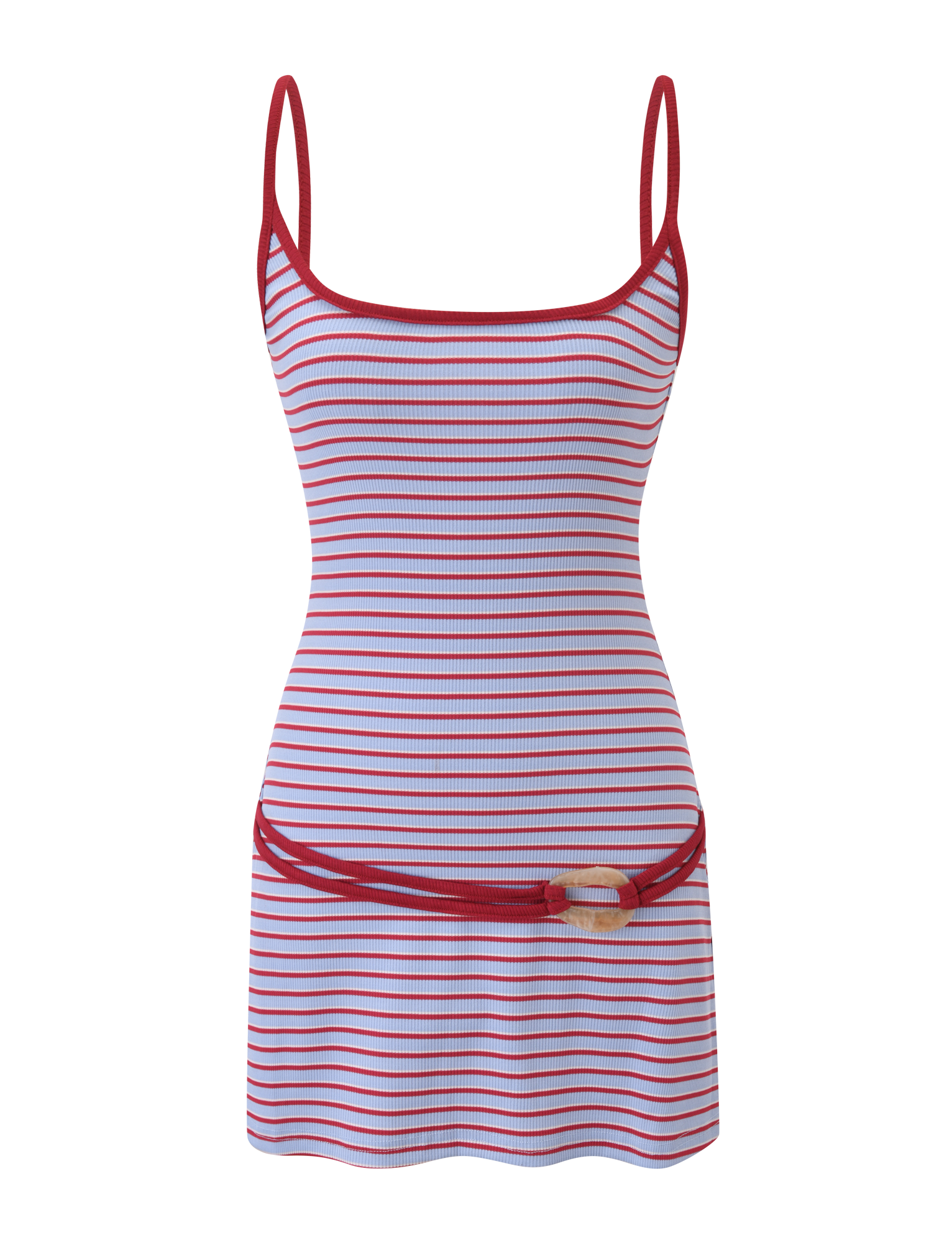 CELESTE MINI DRESS - RED STRIPE - Image 8