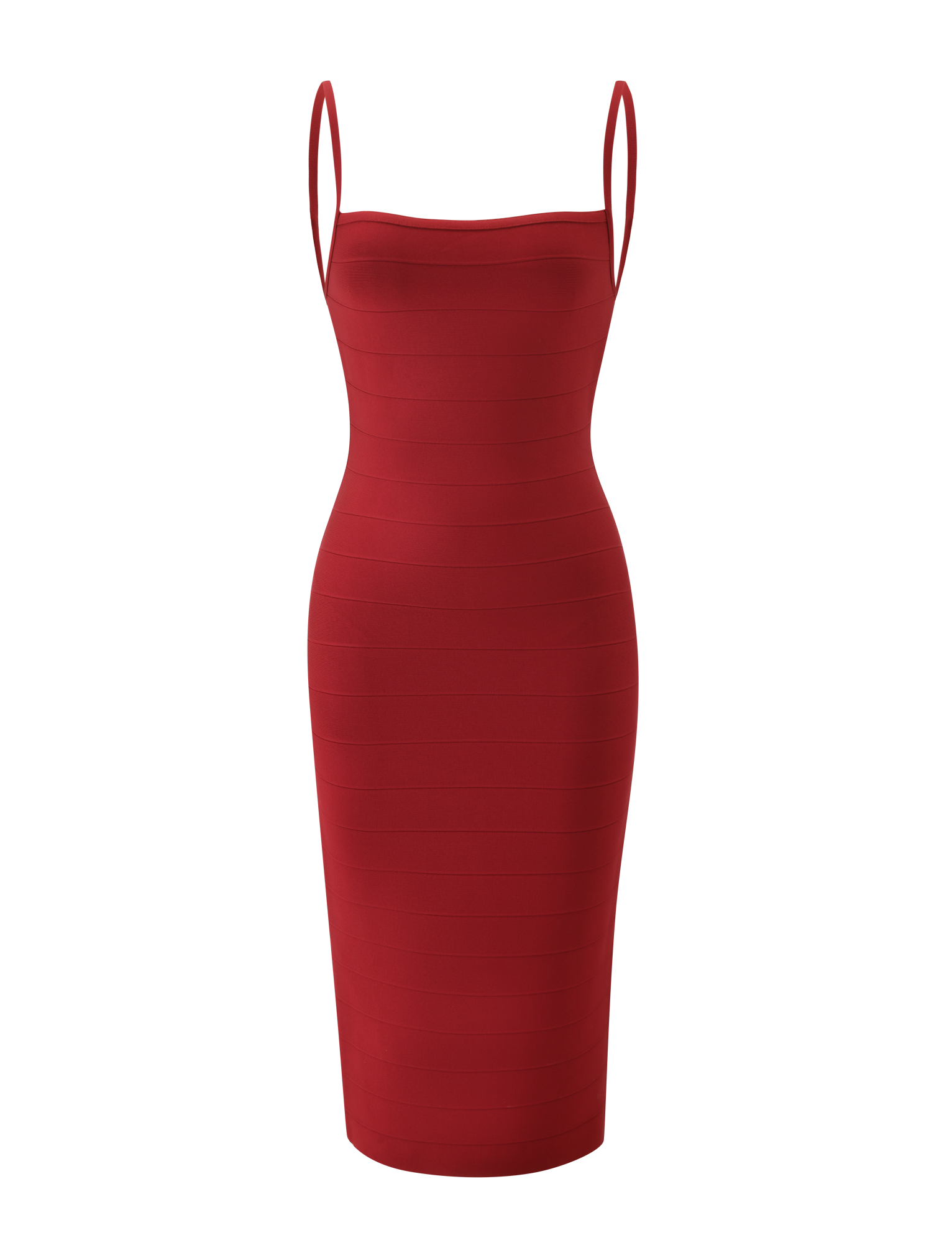 MIDORI MIDI BANDAGE DRESS - CHERRY - Image 6