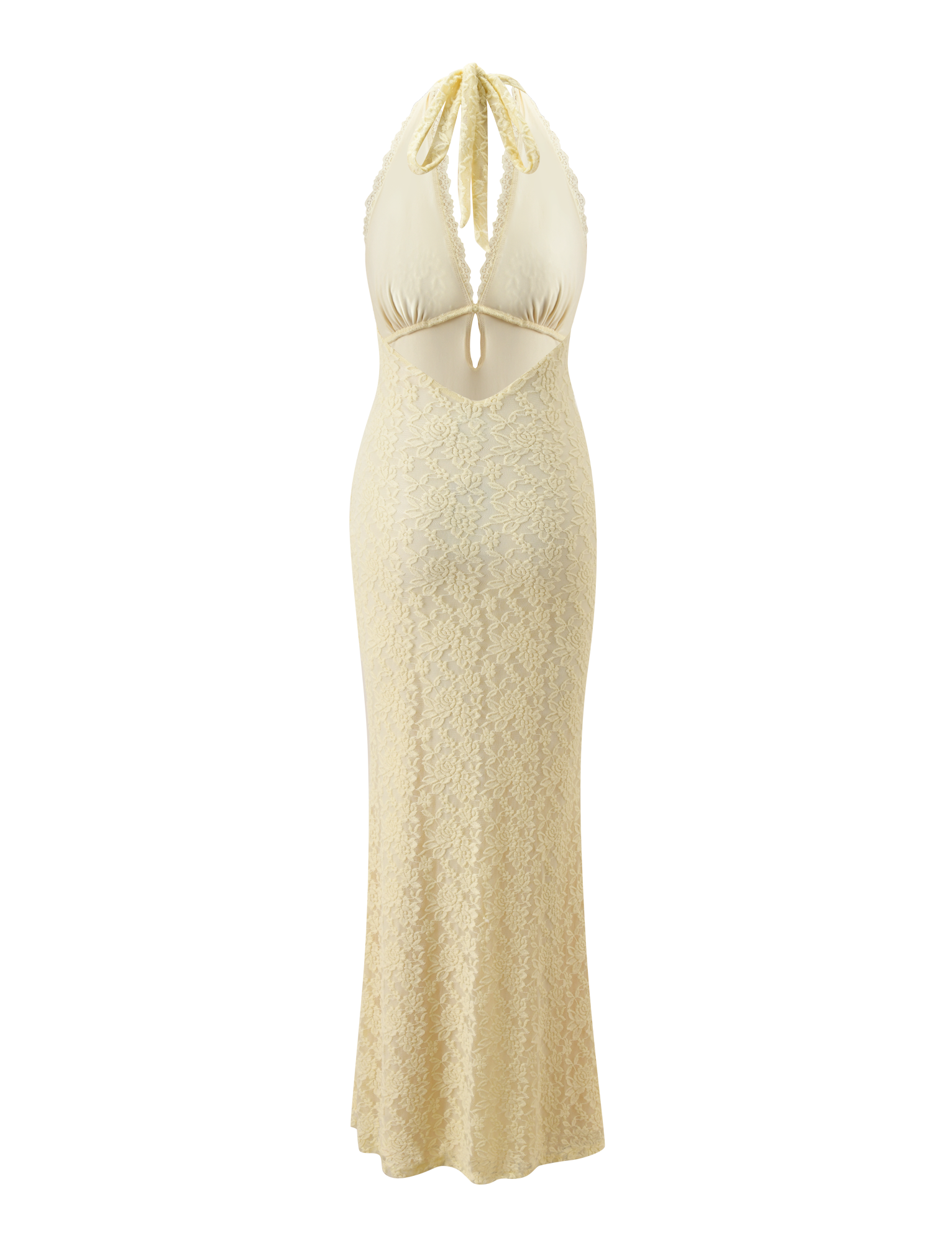 MAVEN LACE MAXI DRESS - PASTEL YELLOW - Image 12
