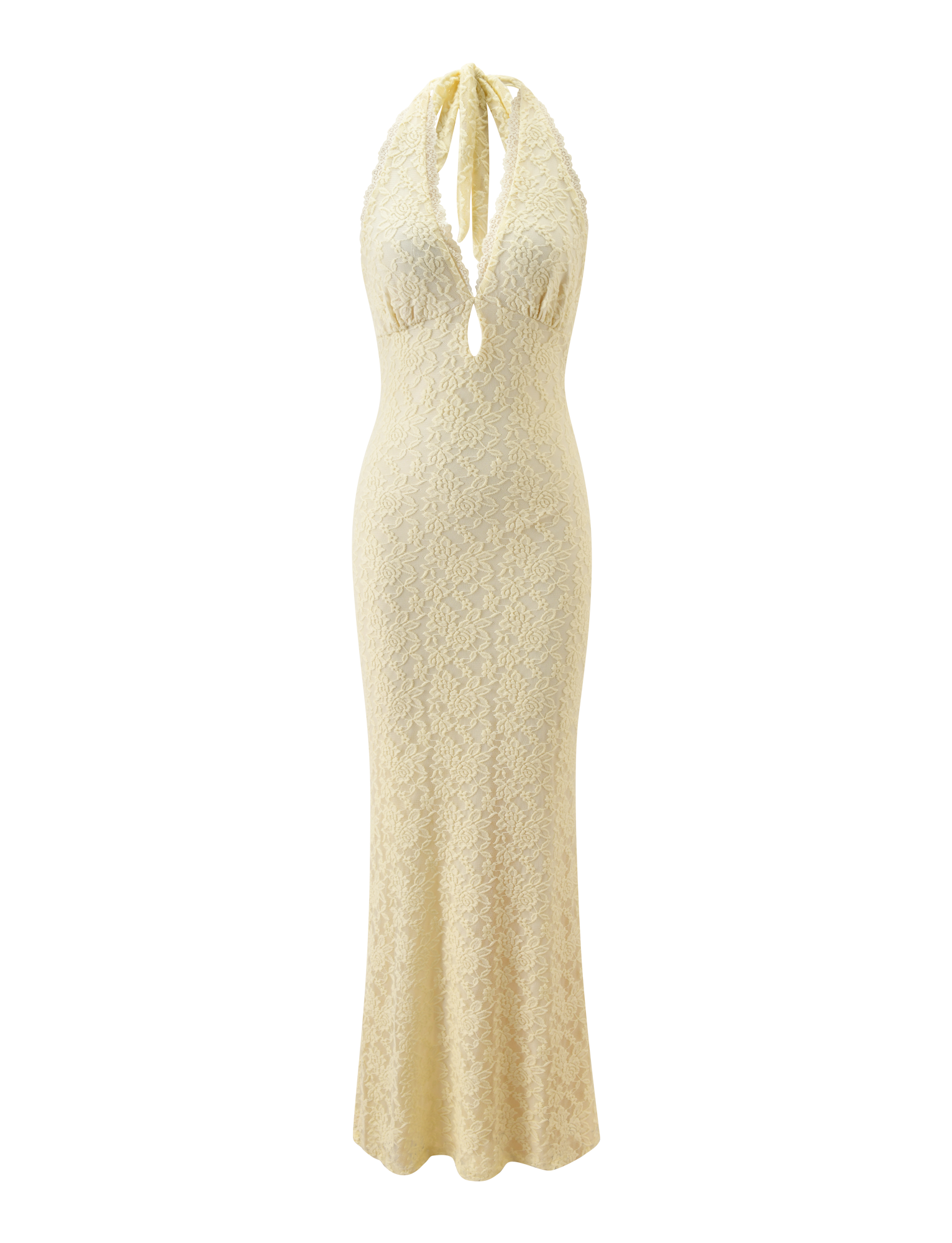 MAVEN LACE MAXI DRESS - PASTEL YELLOW - Image 11