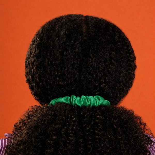 Deep Green Silk Scrunchies - Image 1