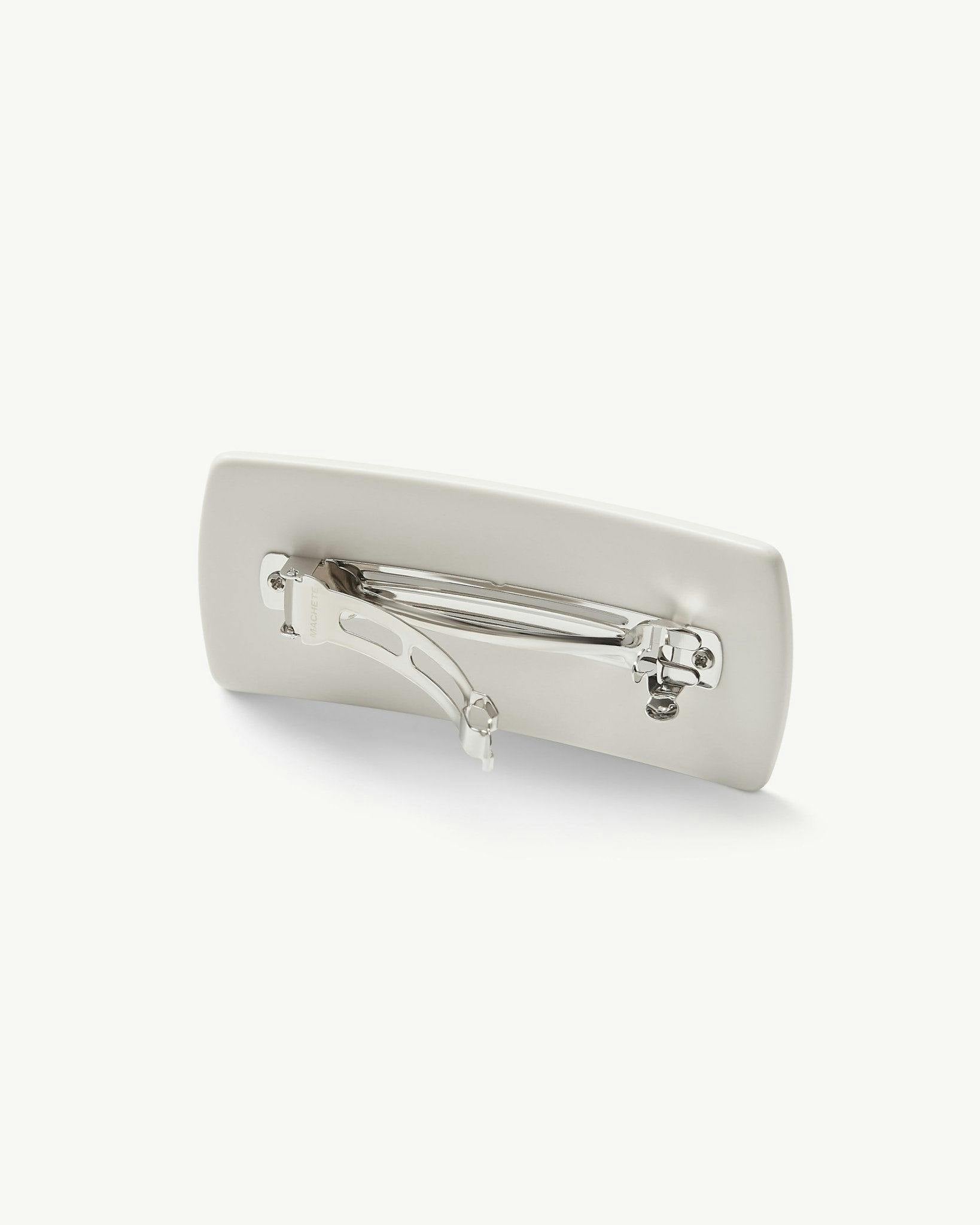 Jumbo Box Barrette in White Matte - Image 4
