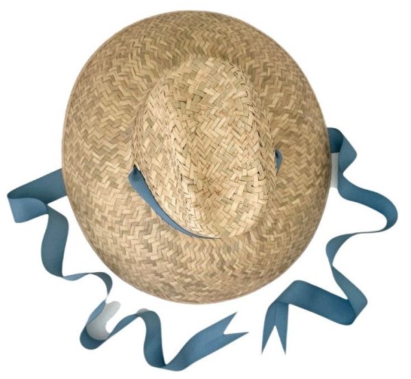 Begonia Sun Hat - Long French Blue Grosgrain Ribbon - Image 3