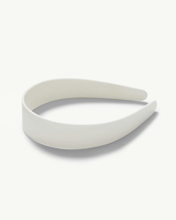 Wide Headband in White Matte - Image 3