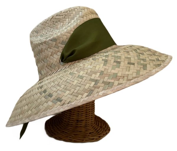 Begonia Sun Hat - Olive Green Wide & Short Grosgrain Ribbon - Image 11