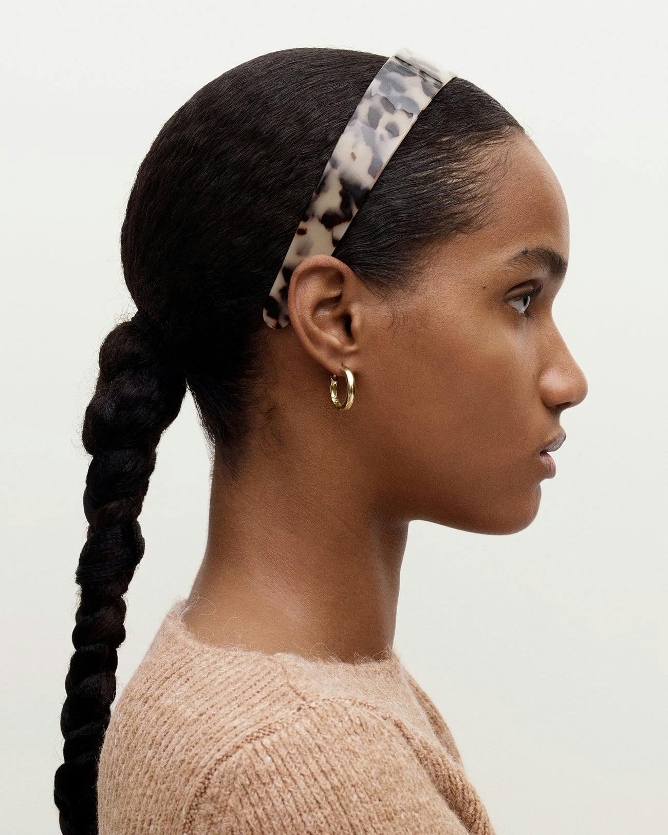 Wide Headband in Ivory - Image 5