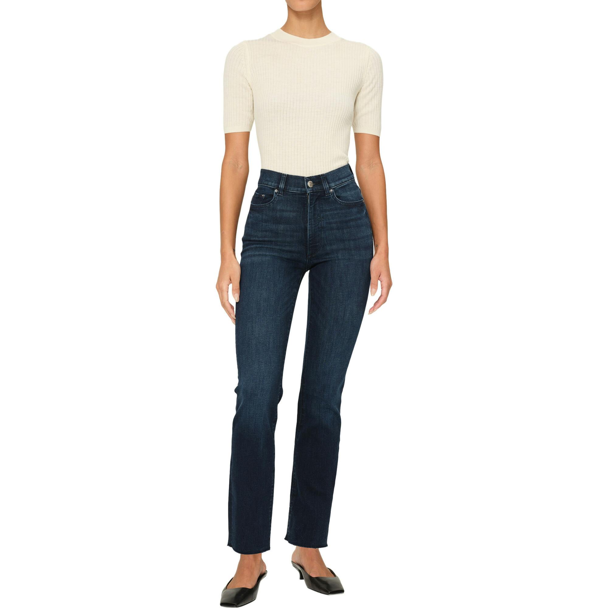 Halle Straight High Rise Instasculpt 29" Jeans | Mediterranean - Image 1