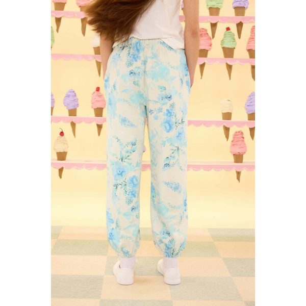 Kian Jogger Sweatpants in Blue Aquarelle Fleur - Image 5
