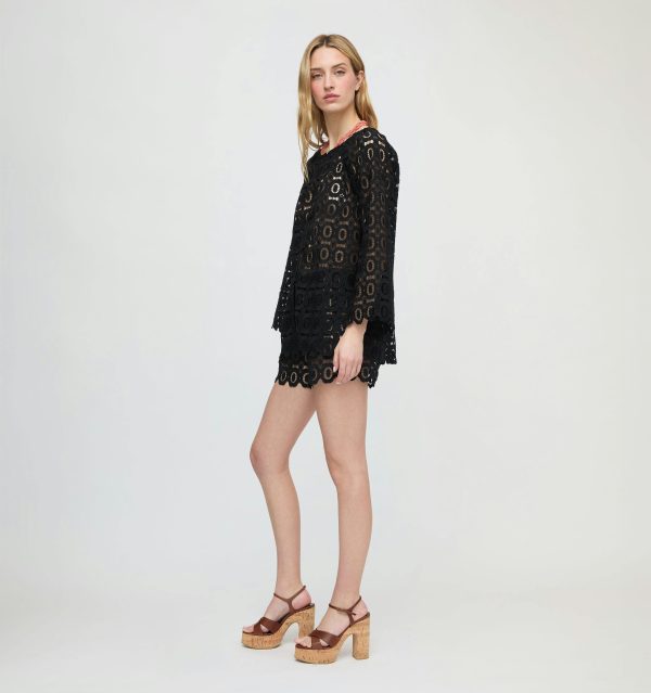 The Kaya Short - Black Broderie - Image 4