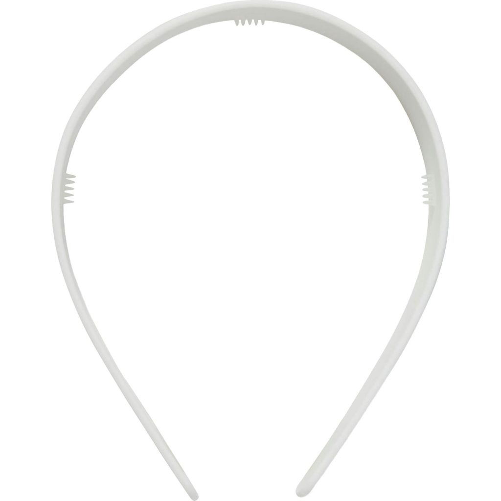 Wide Headband in White Matte