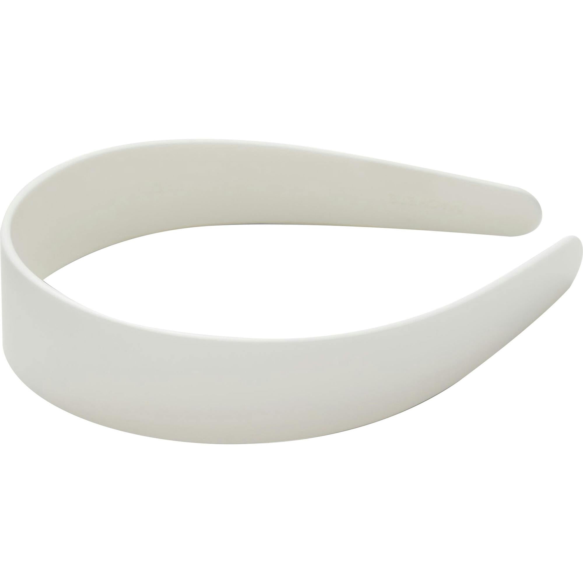 Wide Headband in White Matte - Image 1