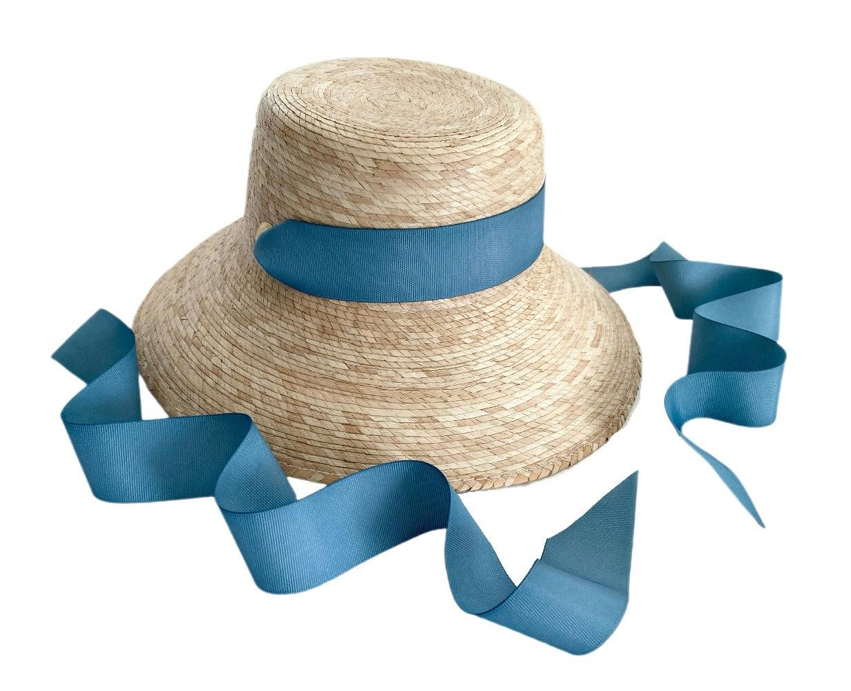 Mommy & Me Sun Hat Set - Wildflower & Palmetto - French Blue Grosgrain Ribbon - Image 14