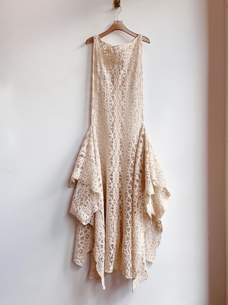 Zero-Waste Dress in Antique Ivory Lace