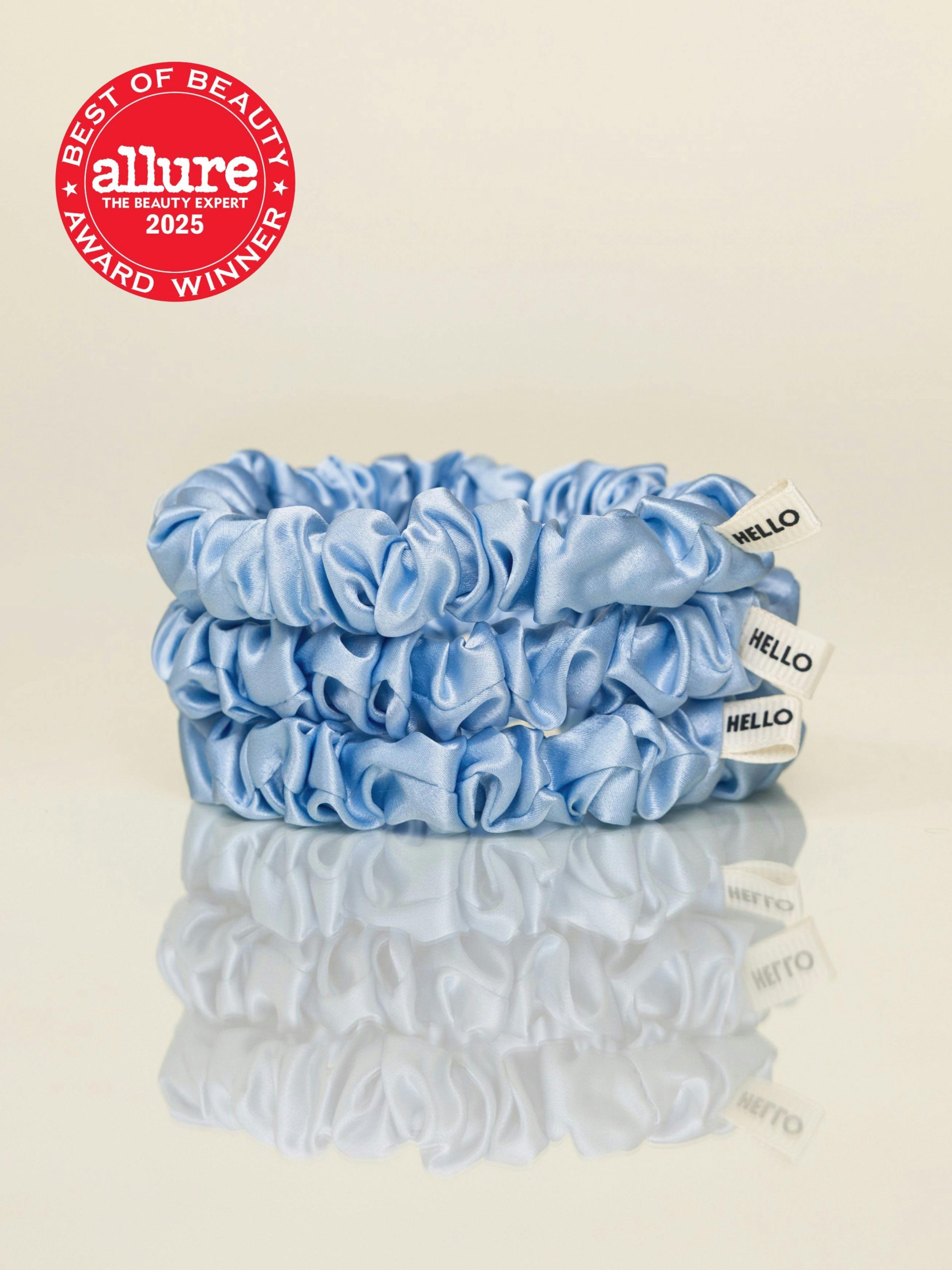 Light Blue Silk Scrunchies - Image 1