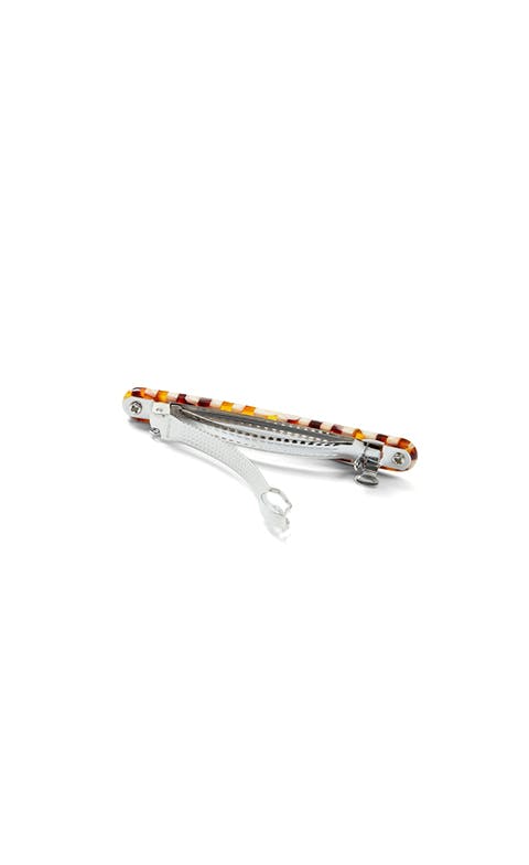 Midi Paris Barrette in Tortoise Checker - Image 2