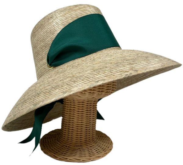 Wildflower Sun Hat - Masters Green Wide & Short Grosgrain Ribbon - Image 1
