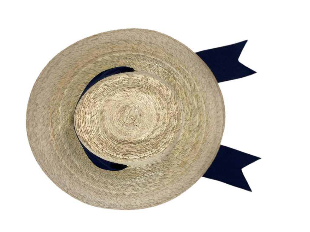 Wildflower Sun Hat (PreOrder Shipping June 15th) - Navy Wide & Short Grosgrain Ribbon