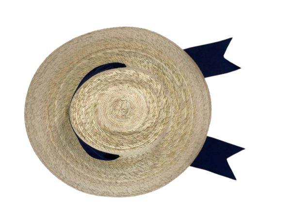 Wildflower Sun Hat (PreOrder Shipping June 15th) - Navy Wide & Short Grosgrain Ribbon - Image 5