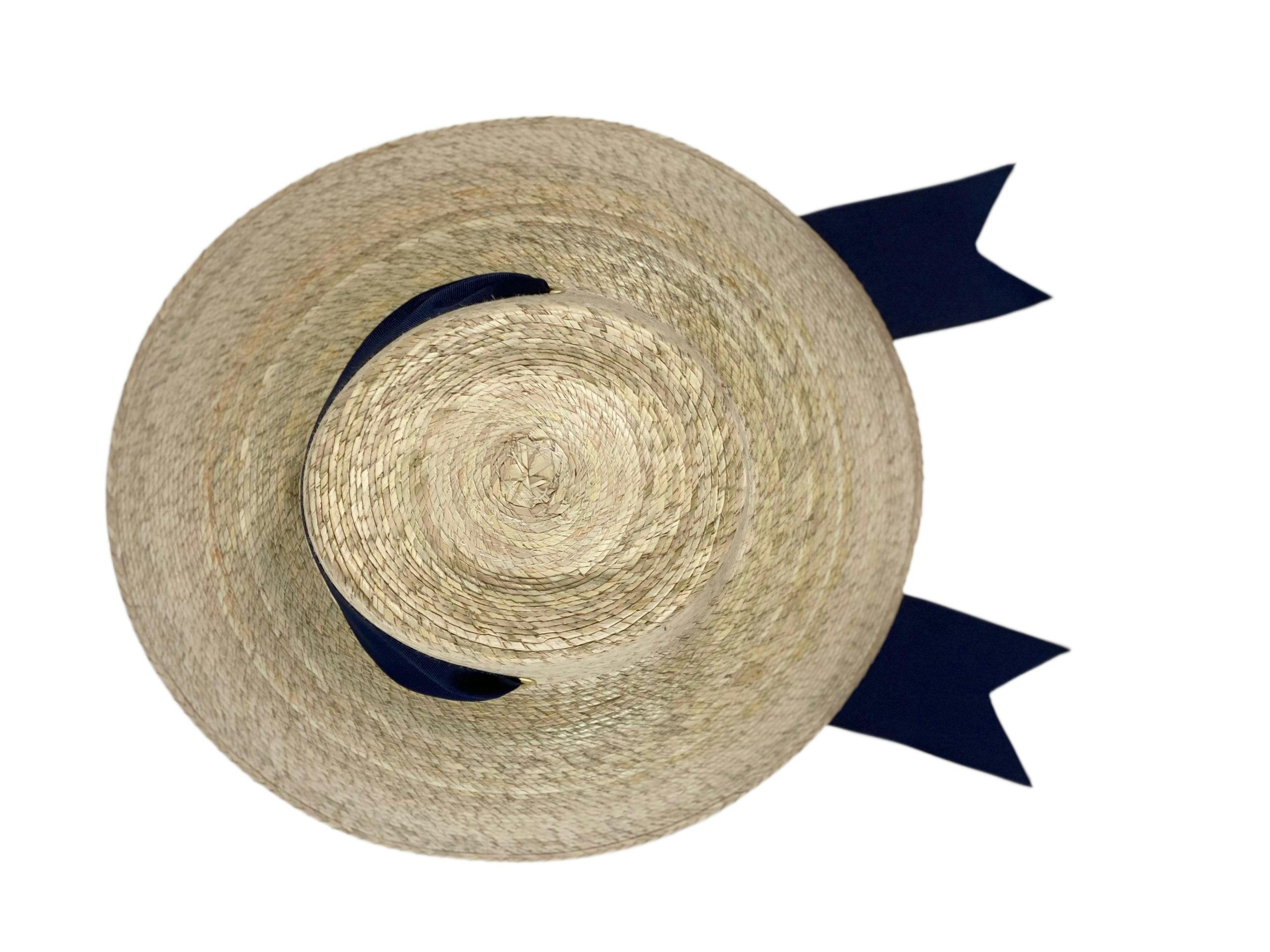 Wildflower Sun Hat (PreOrder Shipping June 15th) - Navy Wide & Short Grosgrain Ribbon - Image 5