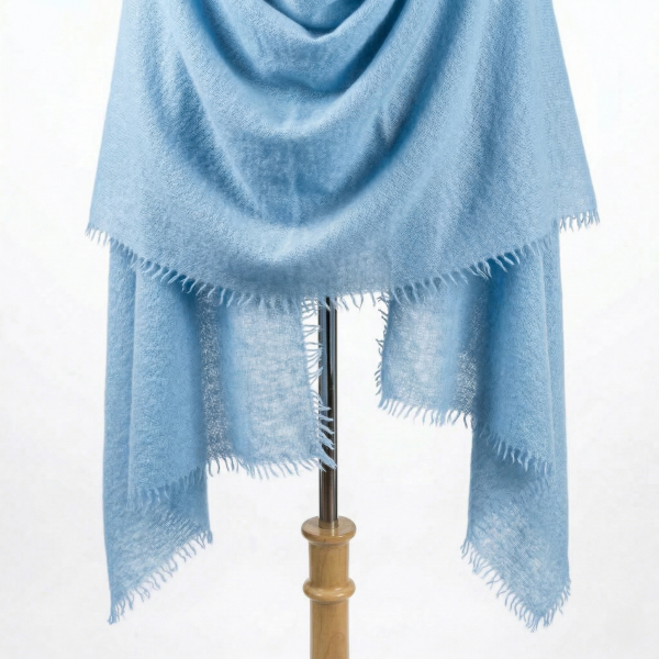 Felted Cashmere Travel Wrap - Handknit 28x84 - Image 5