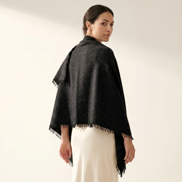Felted Cashmere Travel Wrap - Handknit 28x84 - Image 7