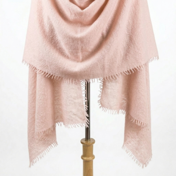 Felted Cashmere Travel Wrap - Handknit 28x84 - Image 17