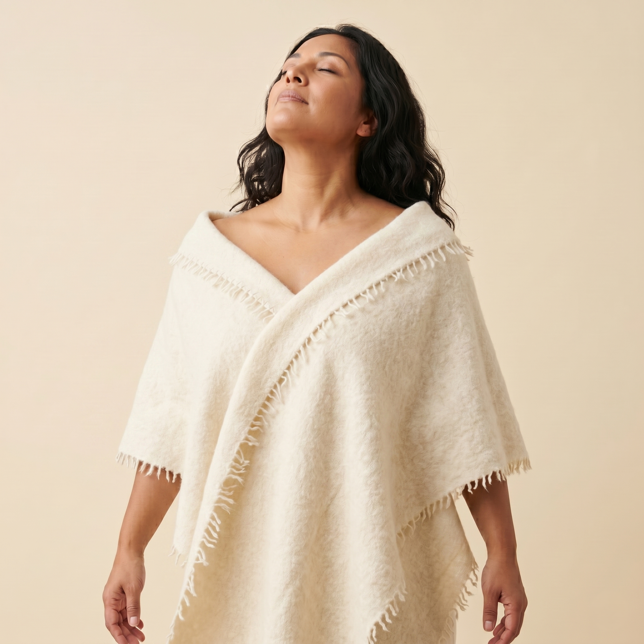 Felted Cashmere Travel Wrap - Handknit 28x84 - Image 21