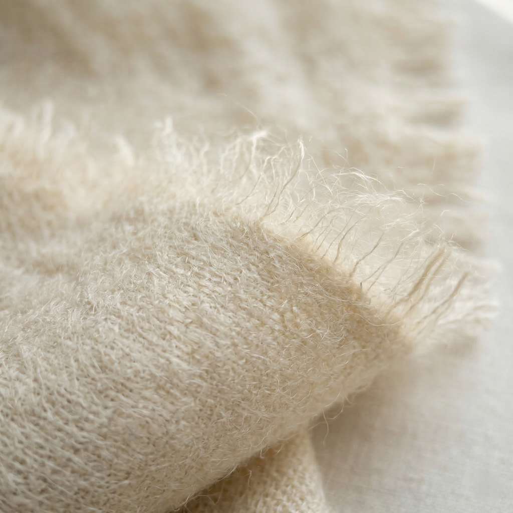 Felted Cashmere Travel Wrap - Handknit 28x84