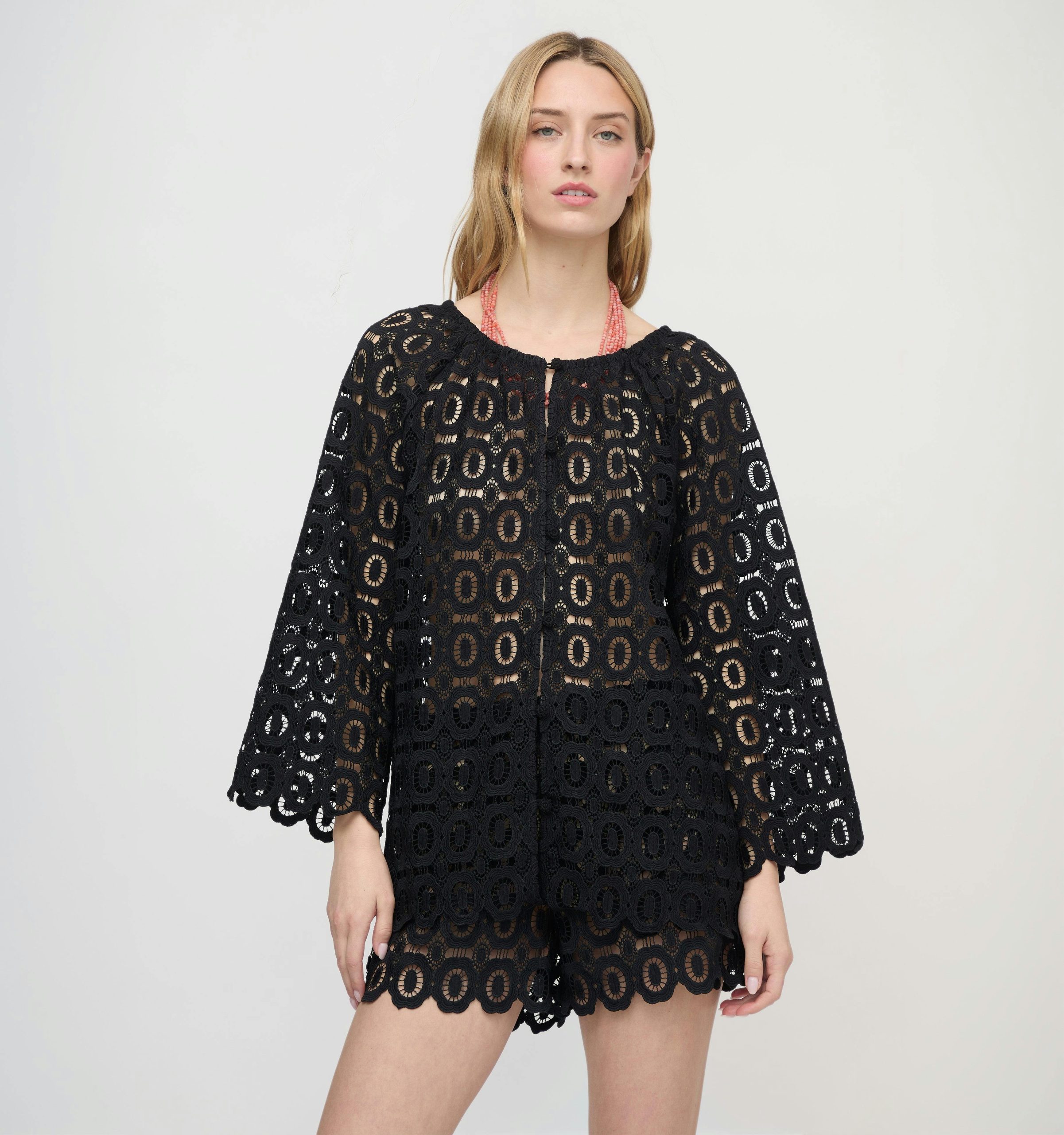 The Kaya Short - Black Broderie - Image 1