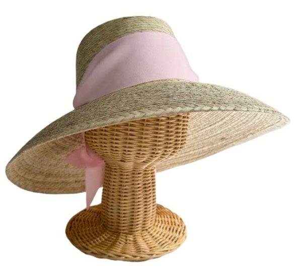 Wildflower Sun Hat - Light Pink Wide & Short Grosgrain Ribbon - Image 2