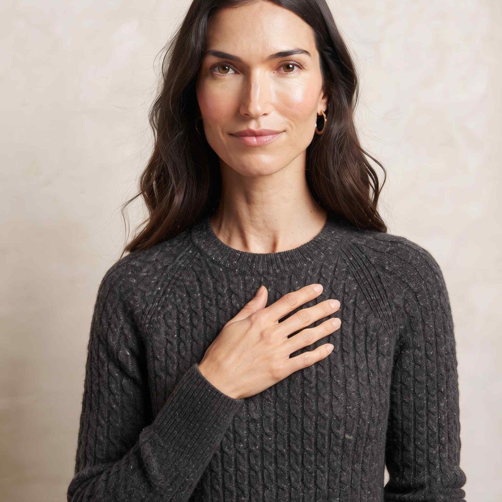 Women's Undyed Cashmere Cable-Knit Sweater - Grace
