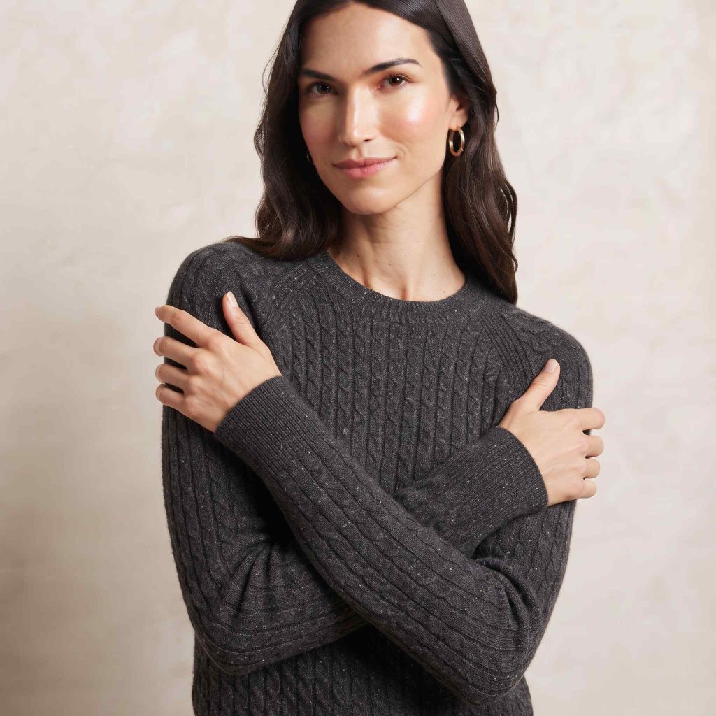 Women's Undyed Cashmere Cable-Knit Sweater - Grace