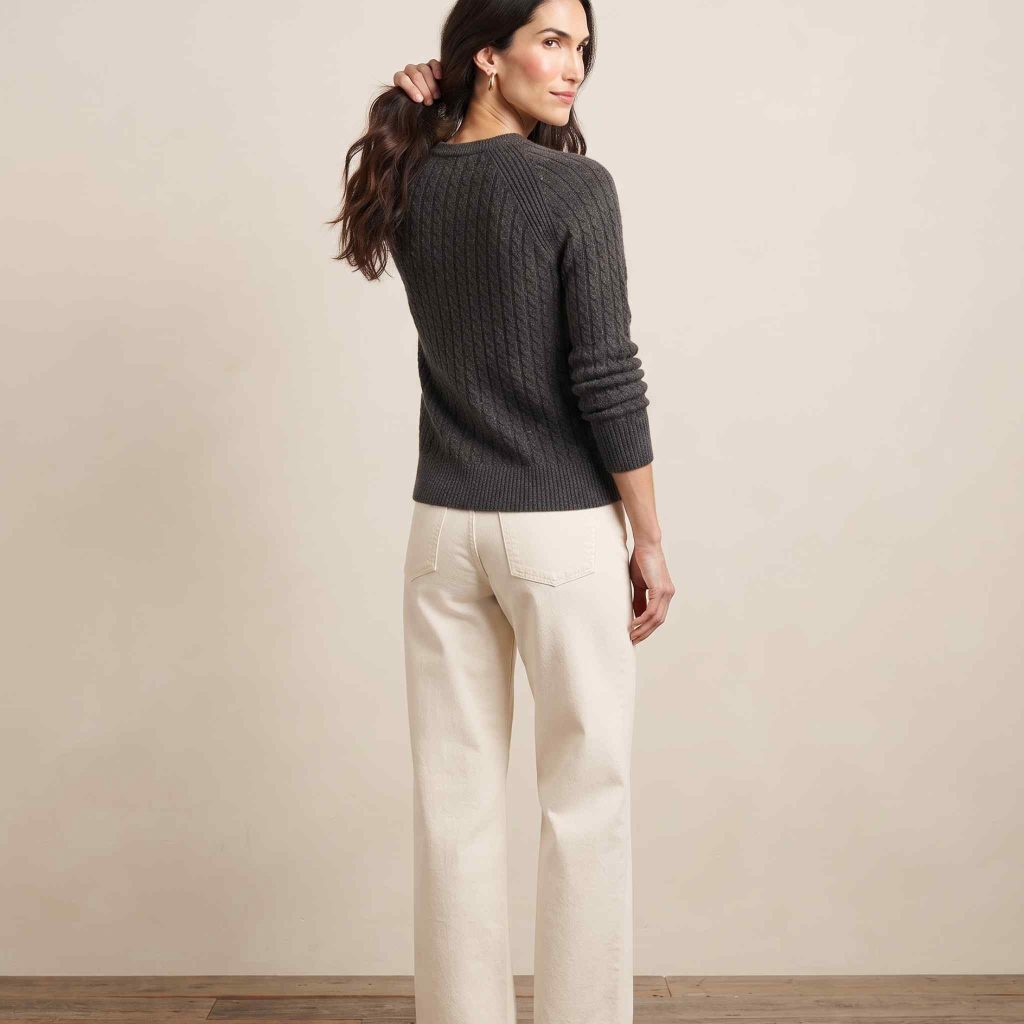 Women's Undyed Cashmere Cable-Knit Sweater - Grace