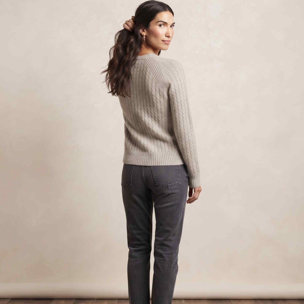Women's Undyed Cashmere Cable-Knit Sweater - Grace
