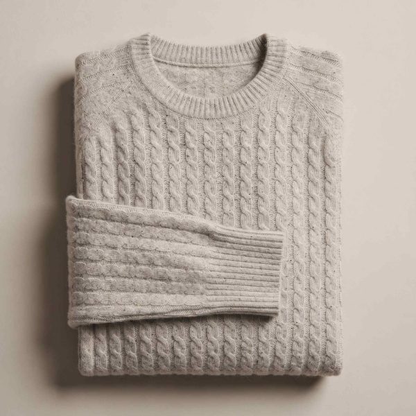 Women's Undyed Cashmere Cable-Knit Sweater - Grace - Image 4