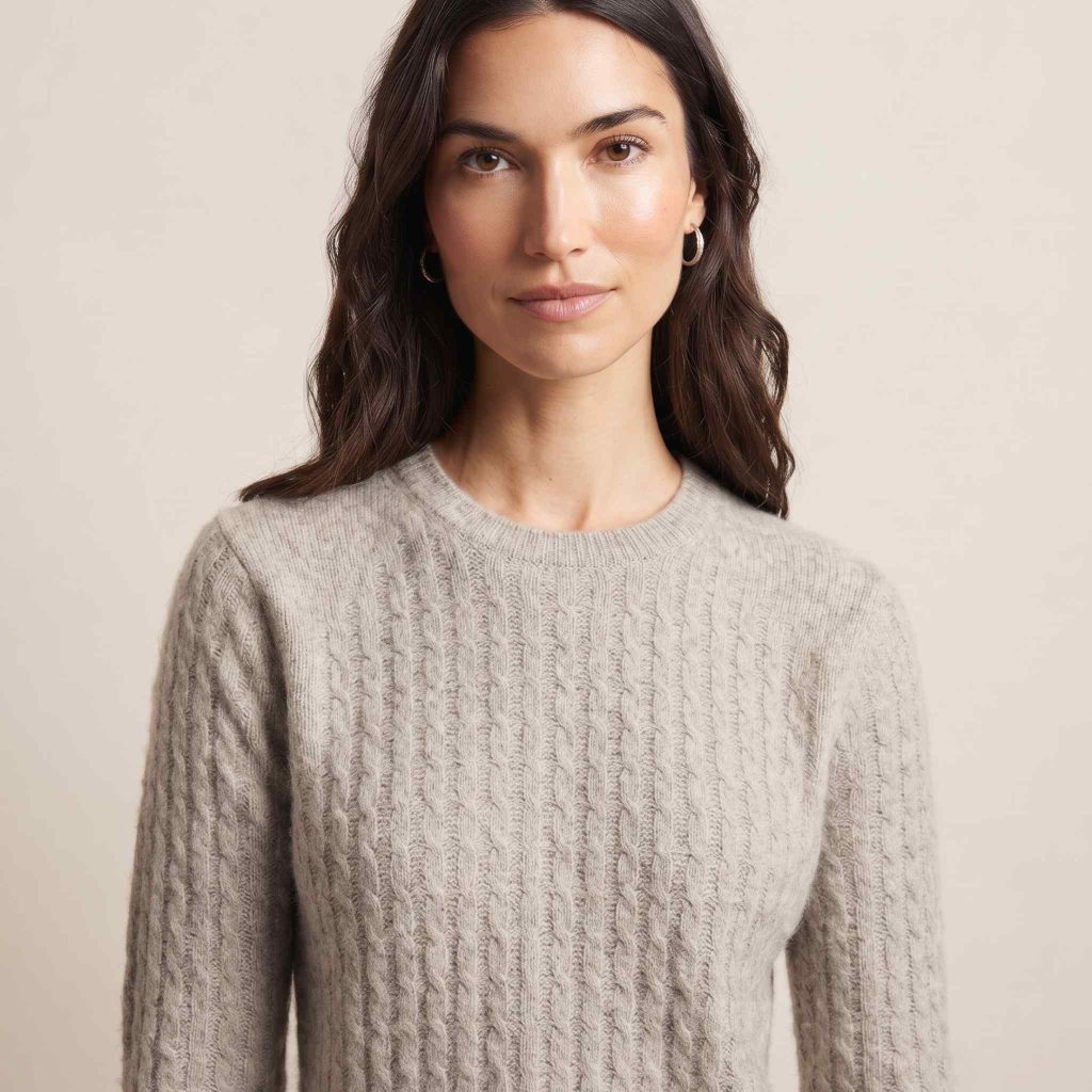 Women's Undyed Cashmere Cable-Knit Sweater - Grace