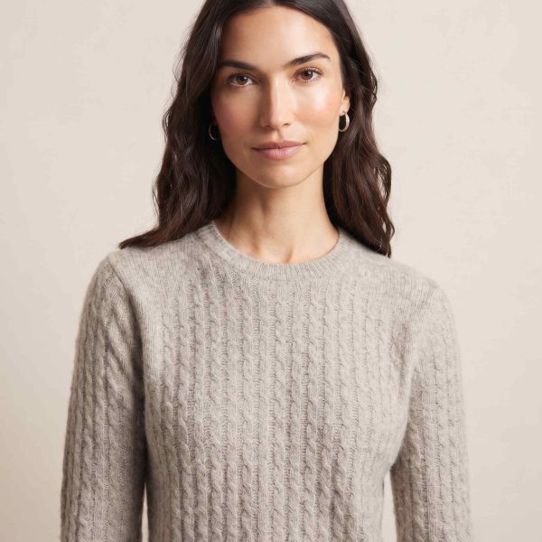 Women's Undyed Cashmere Cable-Knit Sweater - Grace - Image 6