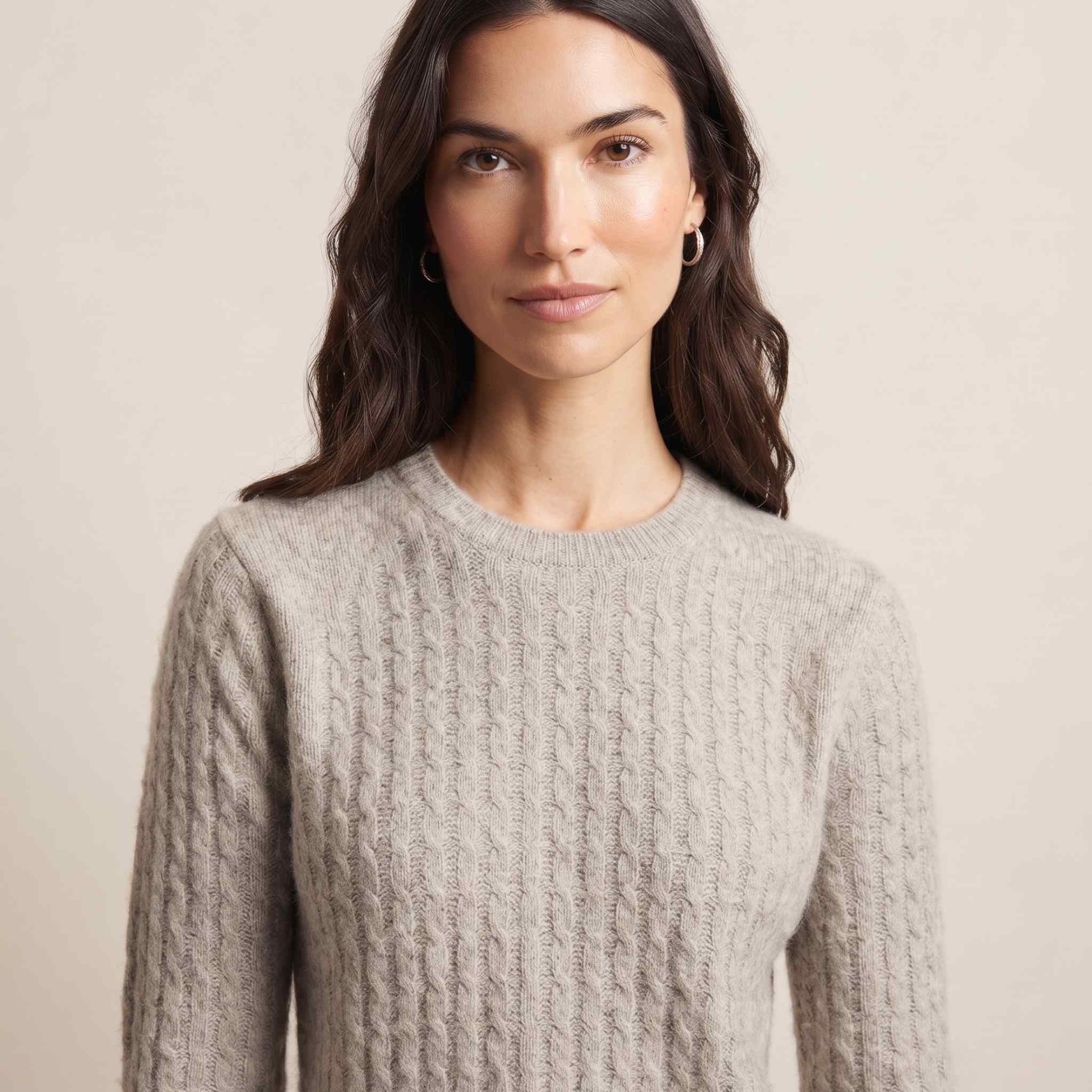 Women's Undyed Cashmere Cable-Knit Sweater - Grace - Image 6