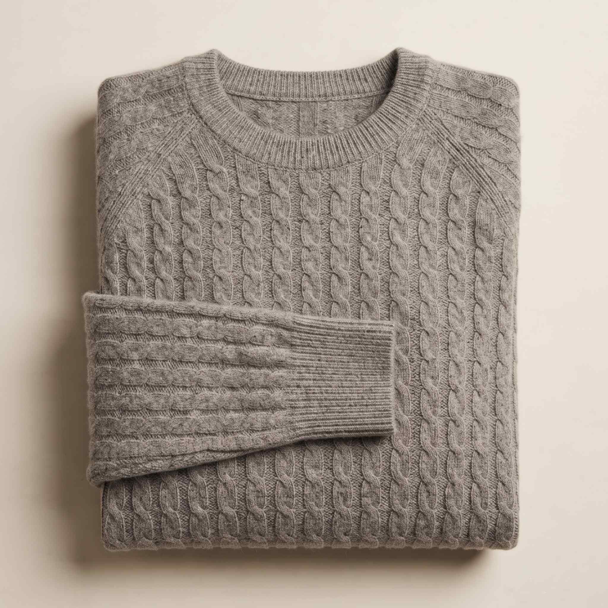 Women's Undyed Cashmere Cable-Knit Sweater - Grace - Image 11