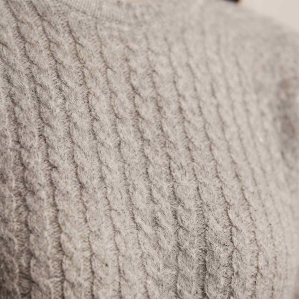 Women's Undyed Cashmere Cable-Knit Sweater - Grace - Image 14