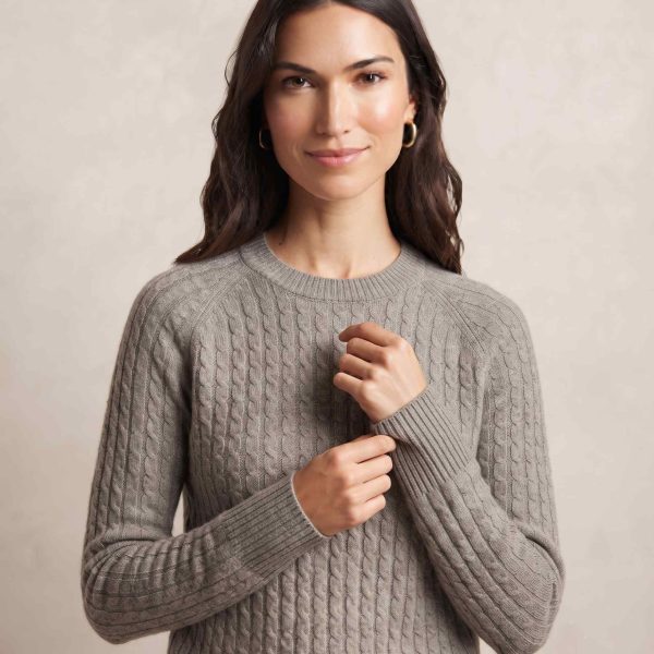 Women's Undyed Cashmere Cable-Knit Sweater - Grace - Image 8