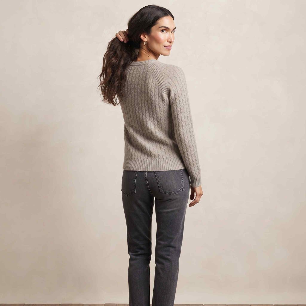 Women's Undyed Cashmere Cable-Knit Sweater - Grace
