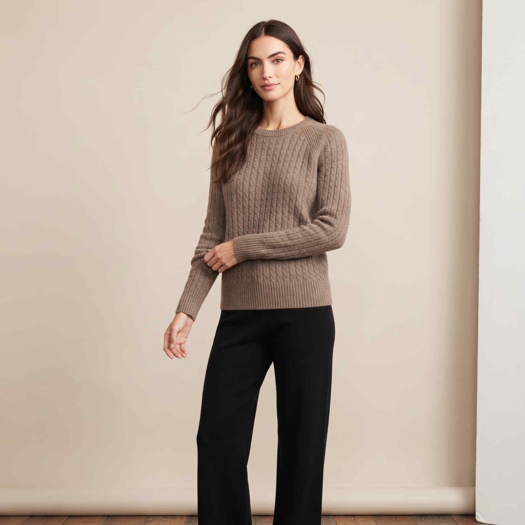 Women's Undyed Cashmere Cable-Knit Sweater - Grace
