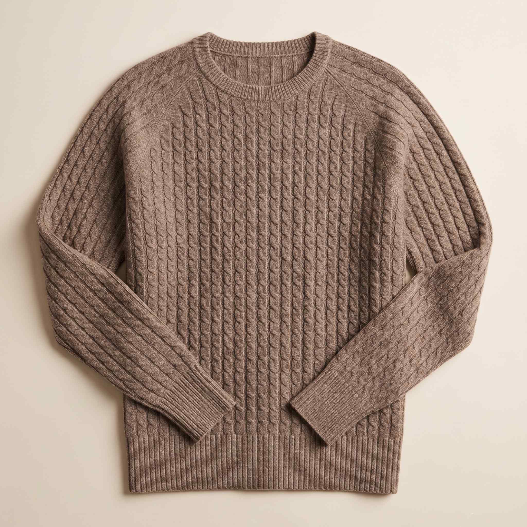Women's Undyed Cashmere Cable-Knit Sweater - Grace - Image 36
