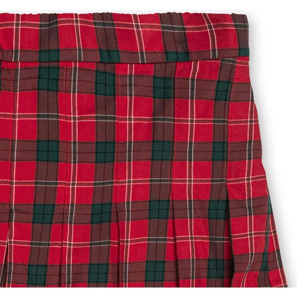 Organic Pleated Midi Skirt, Red - Image 5