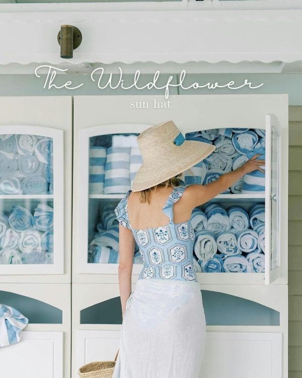 Mommy & Me Sun Hat Set - Wildflower & Palmetto - French Blue Grosgrain Ribbon - Image 16