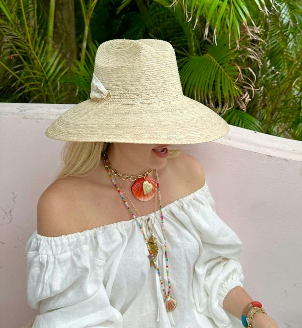 Hollyhock Sun Hat - Vintage Pink Geometric Ribbon - Rose Quartz Toggle - Image 5