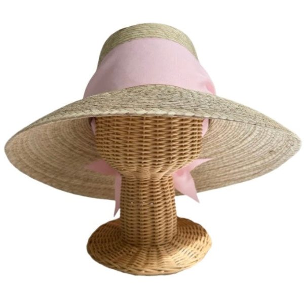 Wildflower Sun Hat - Light Pink Wide & Short Grosgrain Ribbon - Image 1
