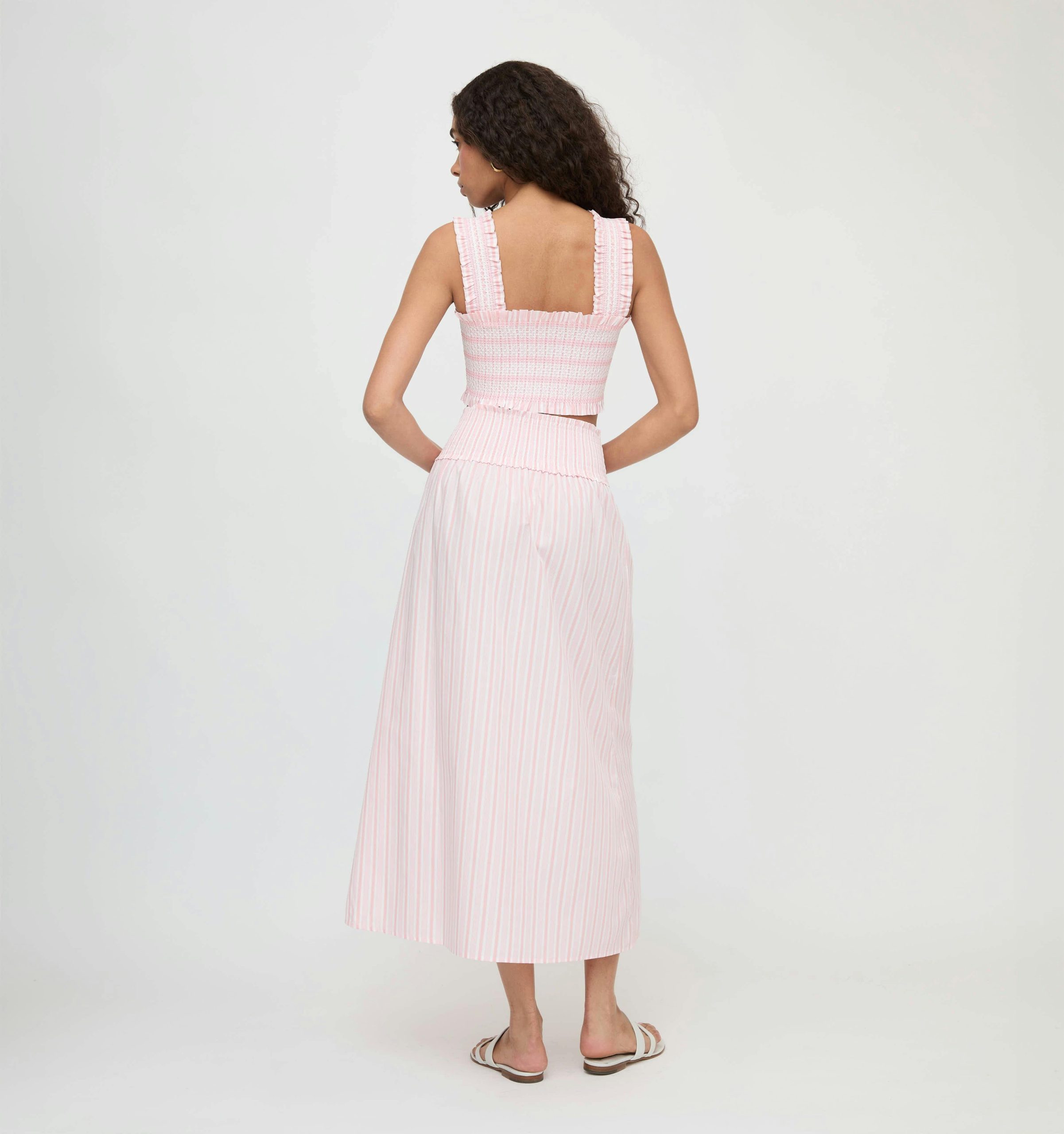 The Delphine Nap Skirt - Pink Variegated Stripe - Image 4